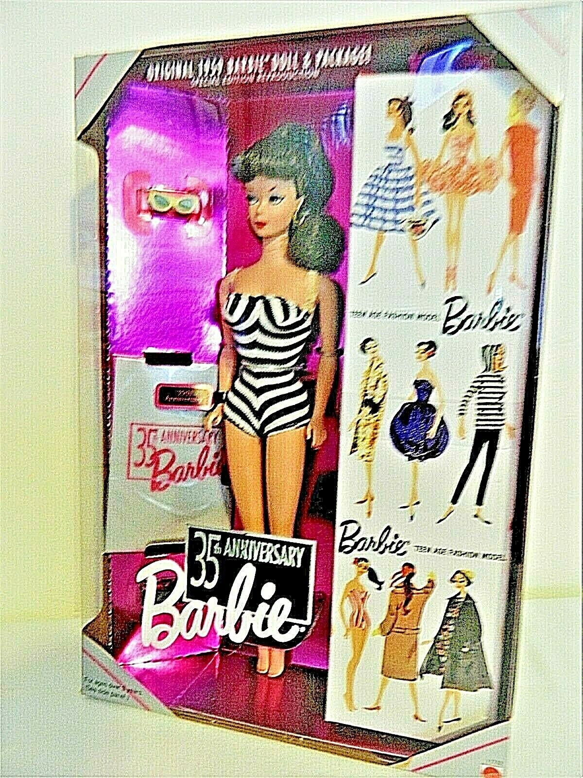 35th Anniversary Barbie Doll 1959 Barbie Doll And Package Reproduction Se 1993