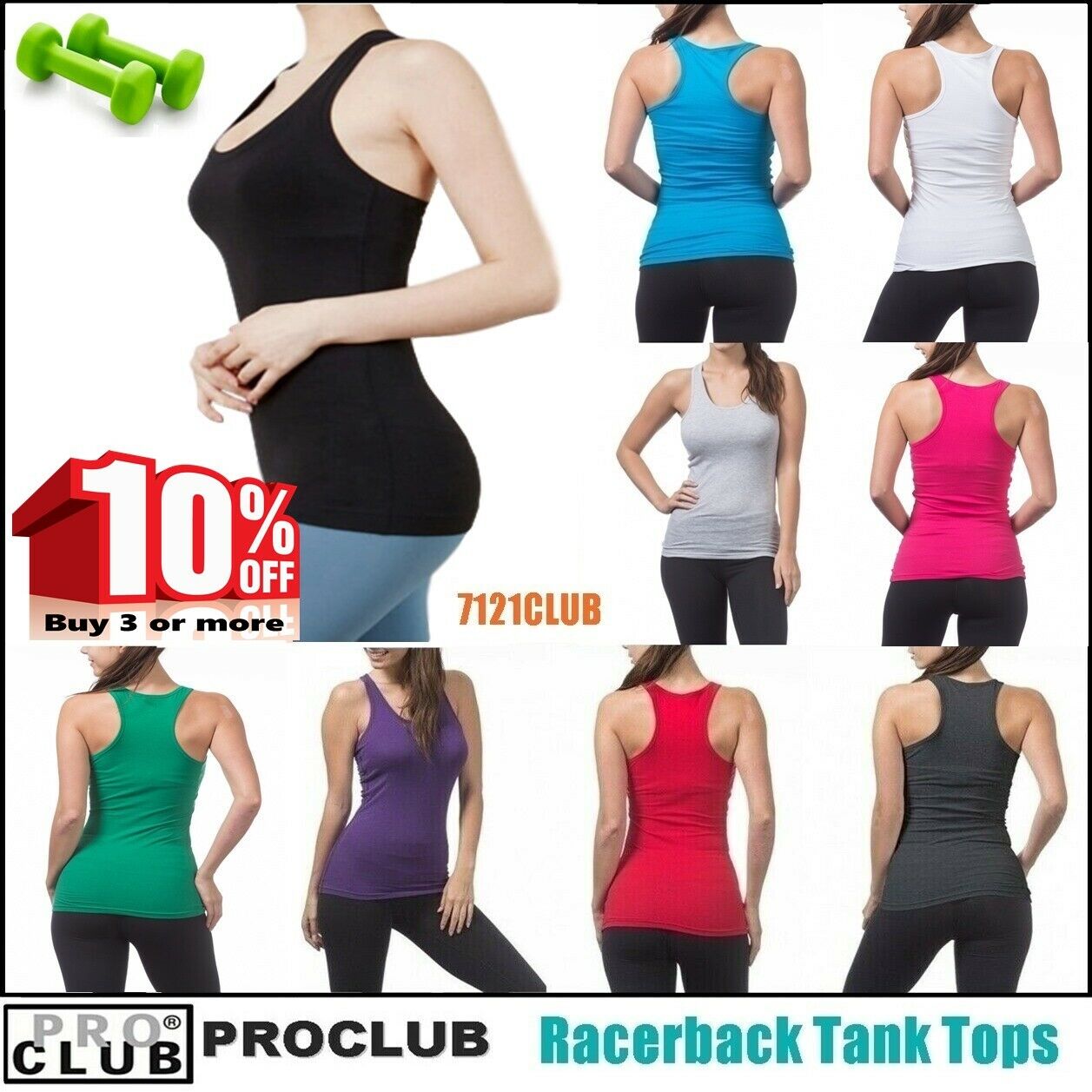 Womens Racerback Tank Tops Sleeveless Proclub Workout Gym Yoga Solid Undershirt