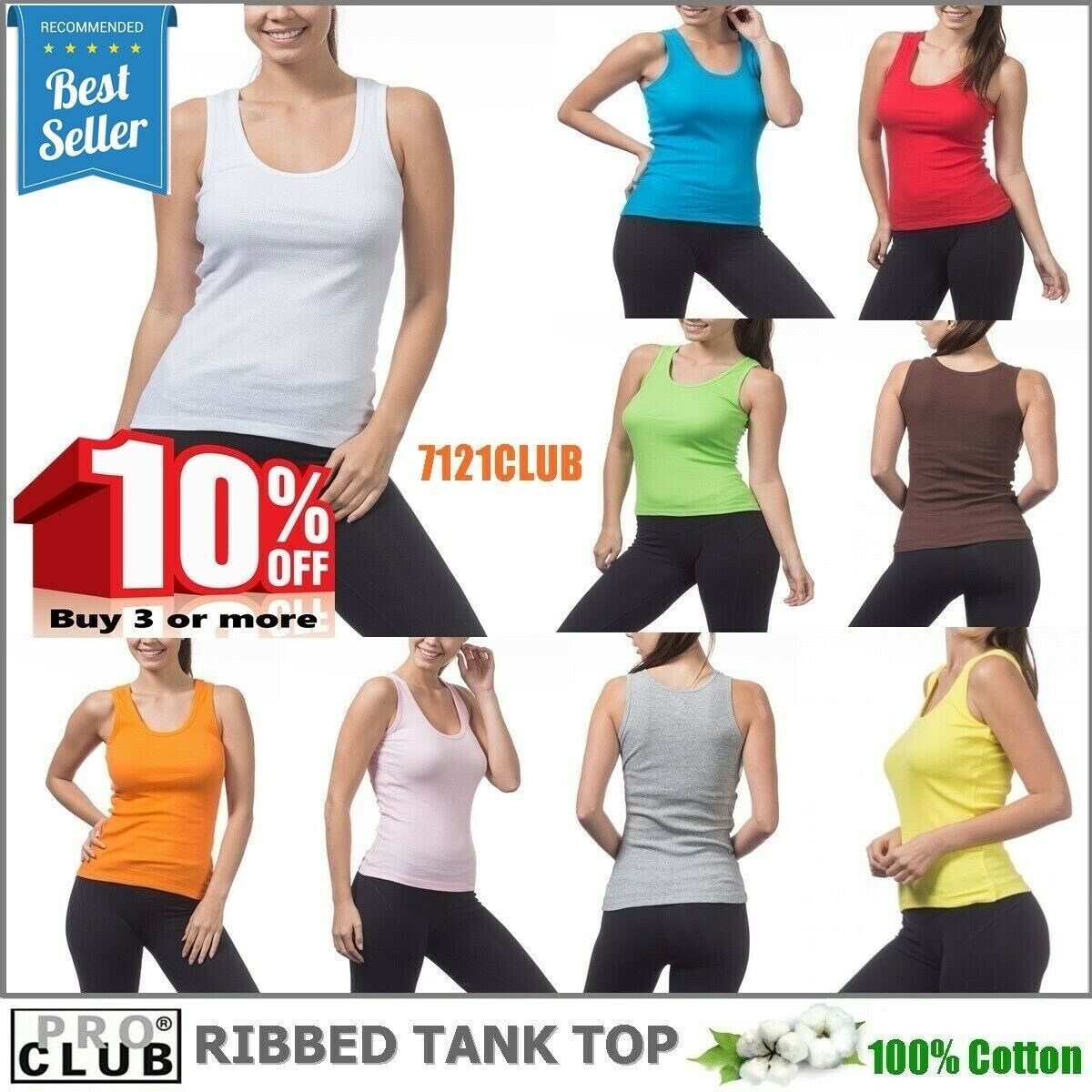 Womens Ribbed Tank Tops A-shirt Sleeveless Proclub Cami Yoga Top Underwear S-3xl