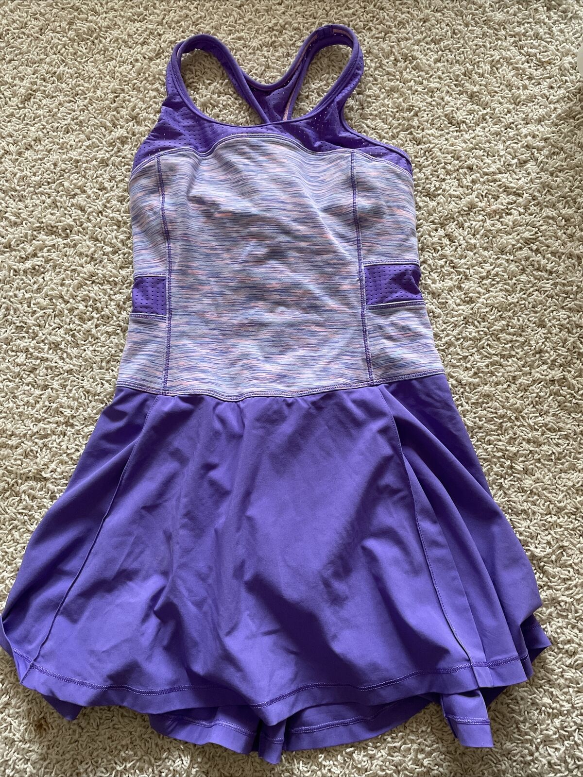 Ivivva Girls Tennis Outfit One Piece, Skirt Skirt, Girls Size 12, Purple, Euc!