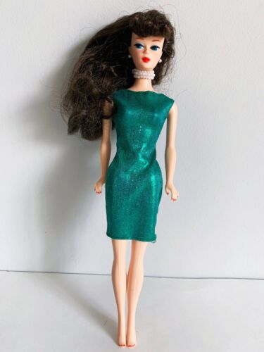1959 Reproduction Barbie Brunette With Green Dress