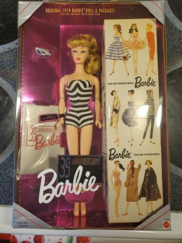☆nib☆ 35th Anniversary Barbie 1959 Reproduction 1993 Mattel Barbie Collectibles